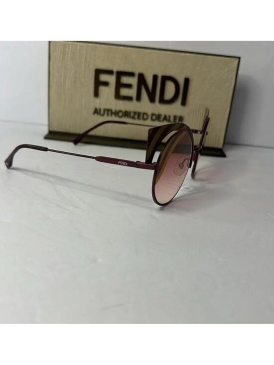? - New Authentic Fendi FF 0215/s 00l9- X4 Burgundy Cat Eye Sunglasses main image 10